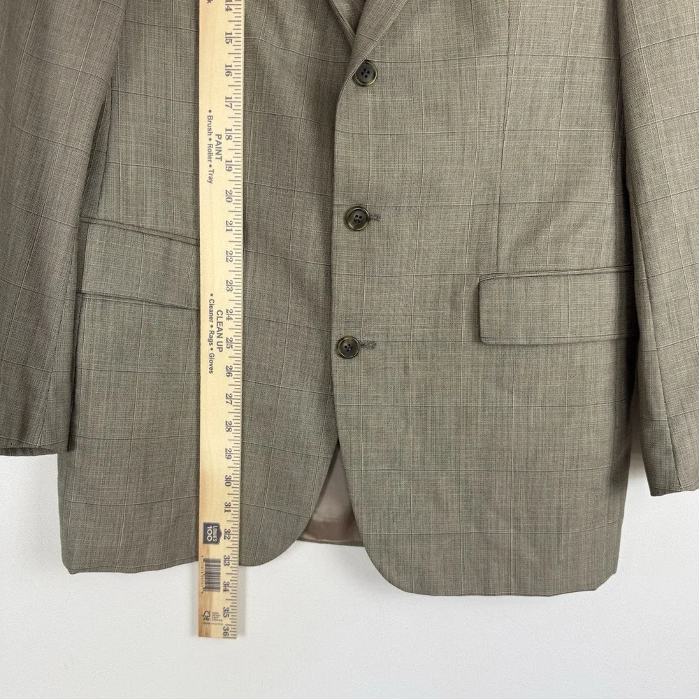 Vintage Chaps By Ralph Lauren Blazer Men's‎ 41L Tan Sports Coat Pure Virgin Wool